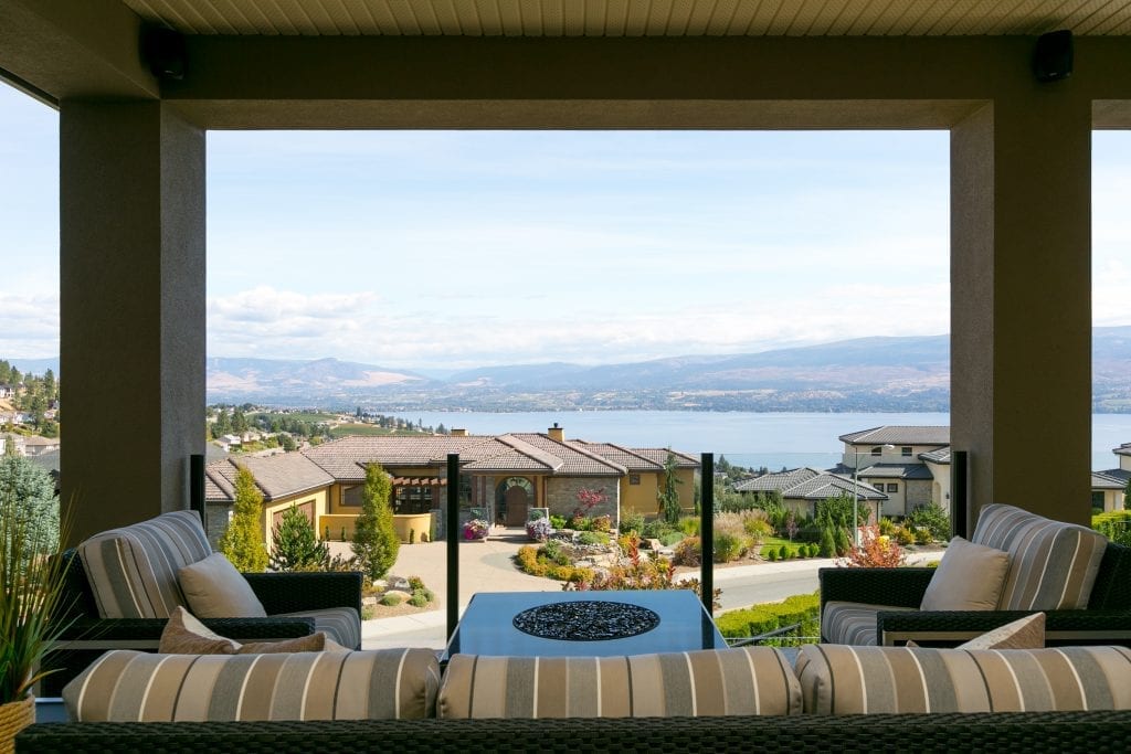 West Kelowna Luxury Living View From A Patio