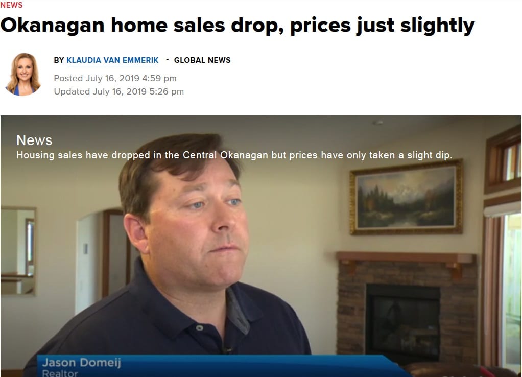 Okanagan Housing Sales Drop Slightly