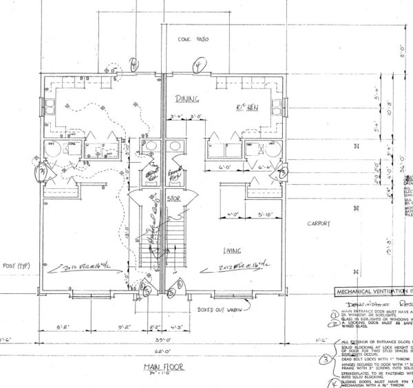 Floorplan Main Floor Duplex 1033 1035 Laurier